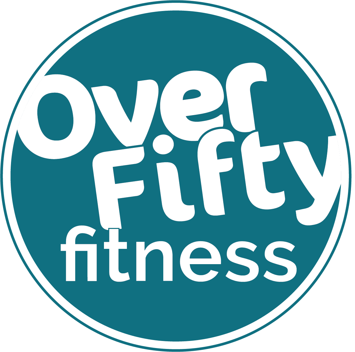 Over Fifty Fitness circle logo